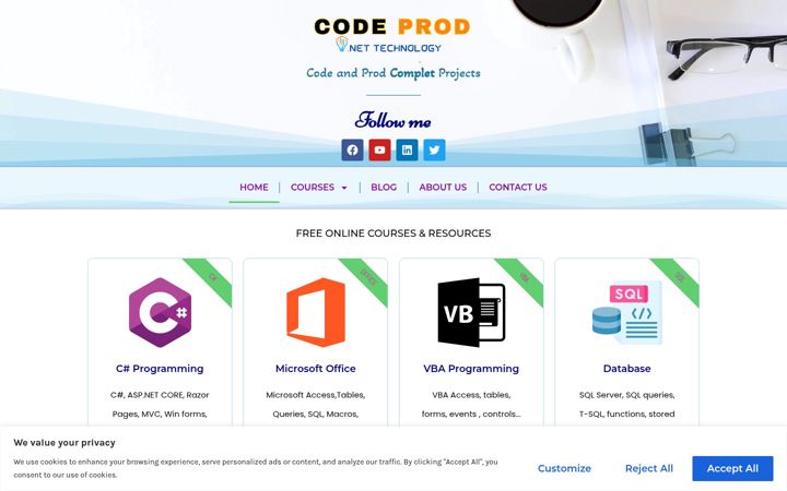 Ekrano kopija codeandprod.net