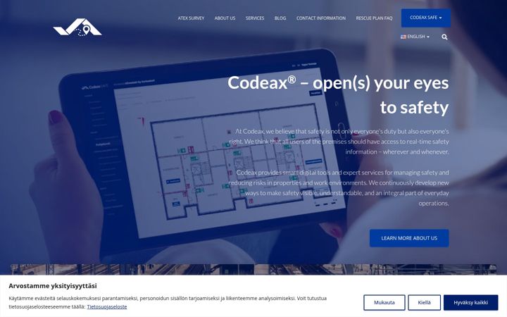 Screenshot of codeax.fi