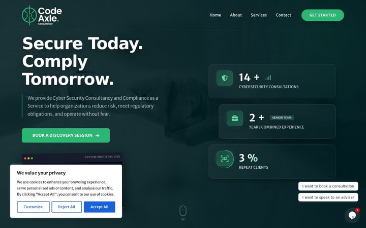 Screenshot of codeaxleconsultancy.com.ng