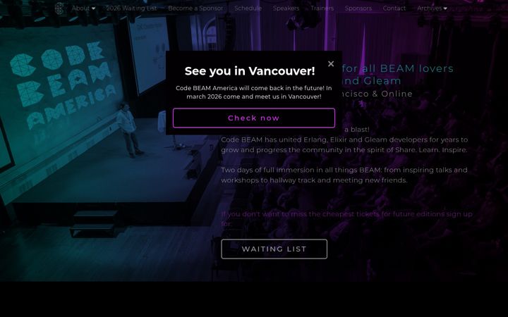 Screenshot of codebeamamerica.com