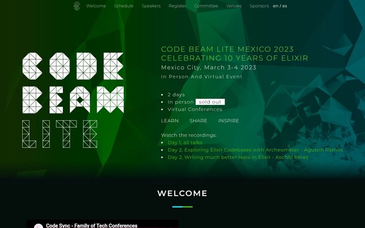 Screenshot of codebeammexico.com
