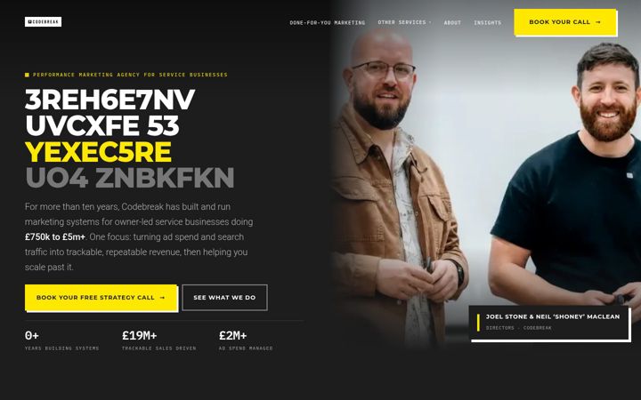 Screenshot of codebreak.co.uk