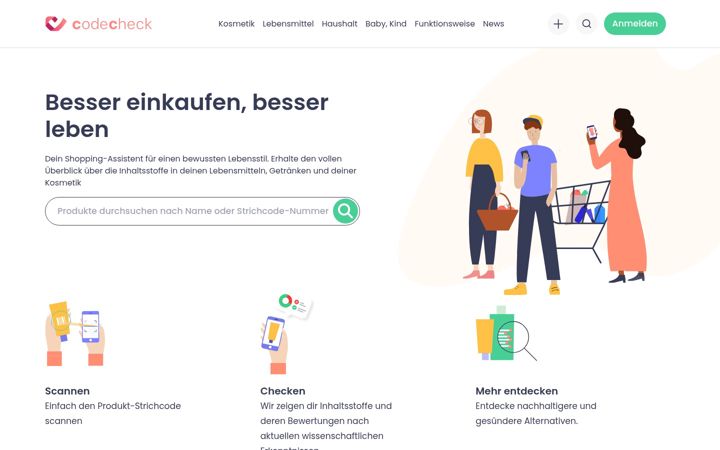 Screenshot of codecheck.info