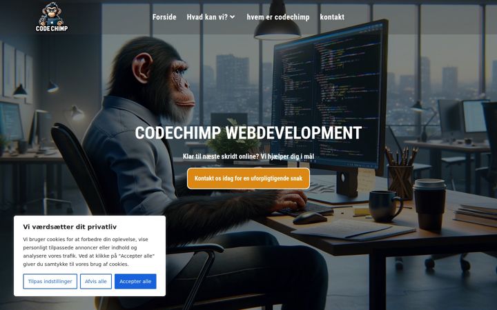 Screenshot of codechimp-webdevelopment.dk