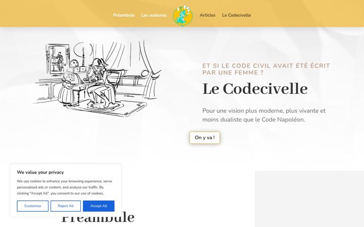 Screenshot di codecivelle.fr