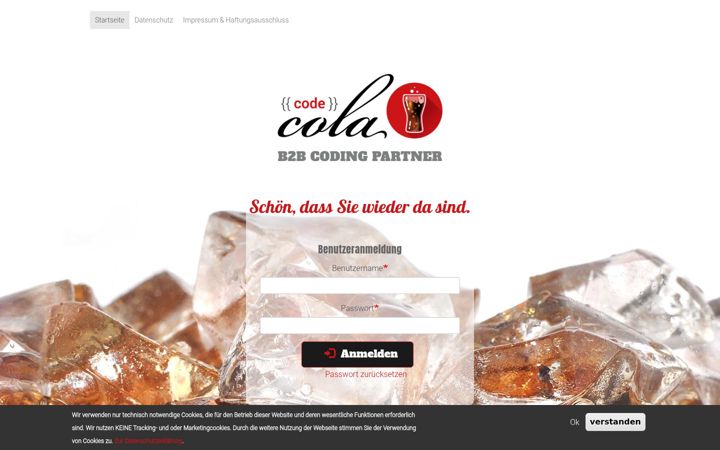 Screenshot of codecola.de