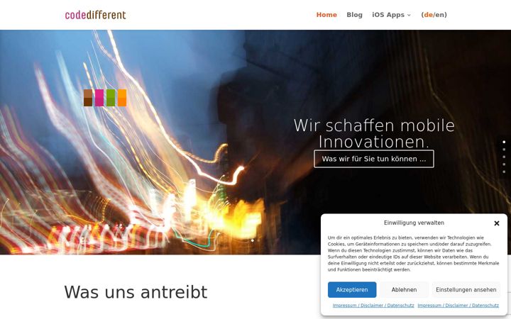 Screenshot of codedifferent.de