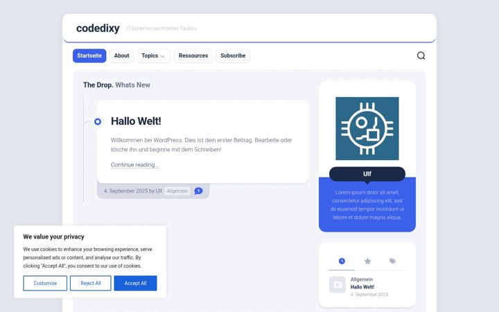 Screenshot of codedixy.de