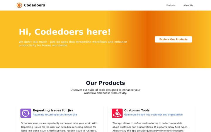 Screenshot of codedoers.com