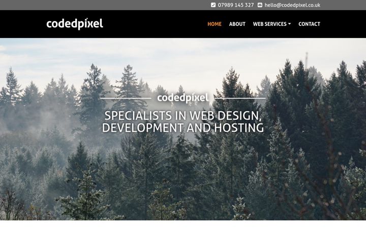 Screenshot of codedpixel.co.uk