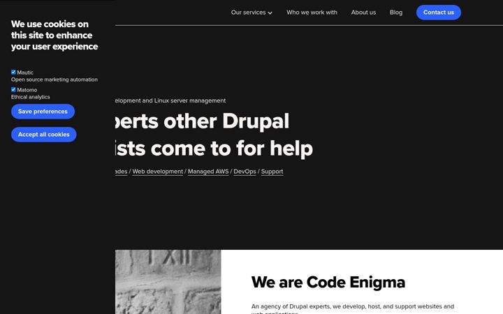 Screenshot of codeenigma.net