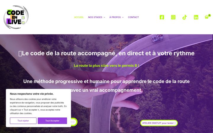 Screenshot of codeenlive.com