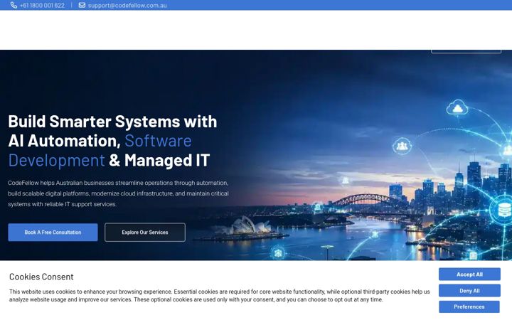 Captura de pantalla de codefellow.com.au