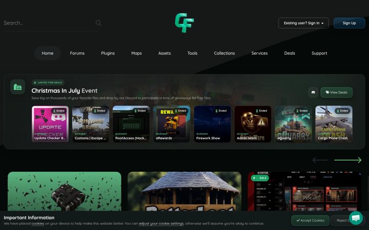 Screenshot of codefling.com