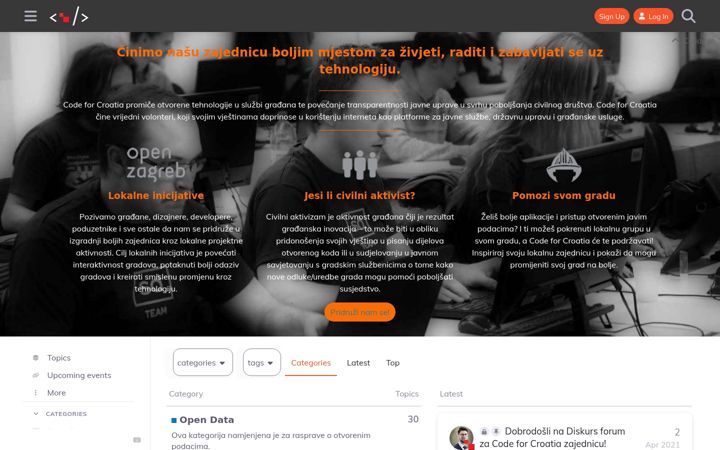 Zrzut ekranu codeforcroatia.org
