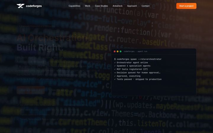 Screenshot of codeforges.com