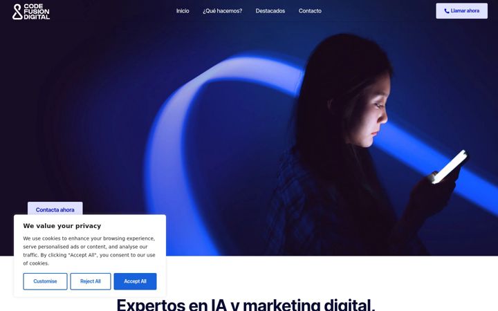 Screenshot of codefusiondigital.com