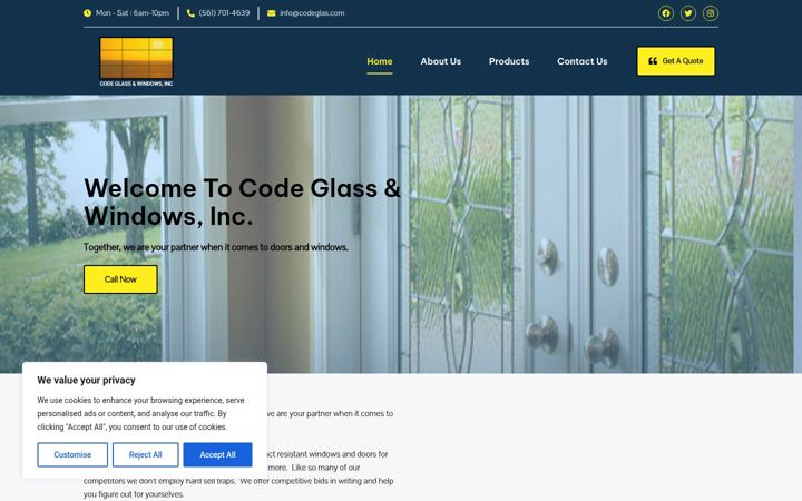 Screenshot of codeglas.com