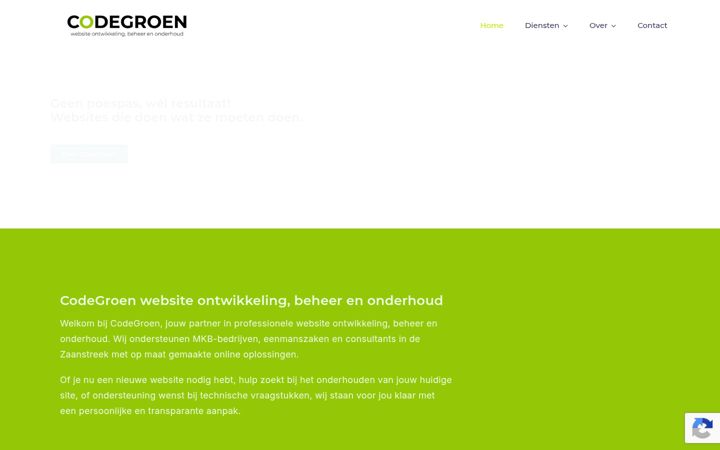 Screenshot of codegroen.net