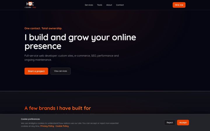 Screenshot of codehac.com