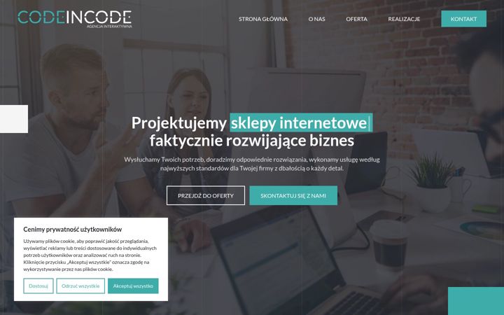 Snímek obrazovky codeincode.pl