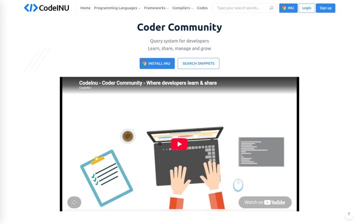 Screenshot of codeinu.net