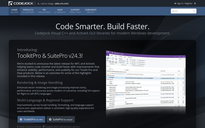 Screenshot of codejock.com