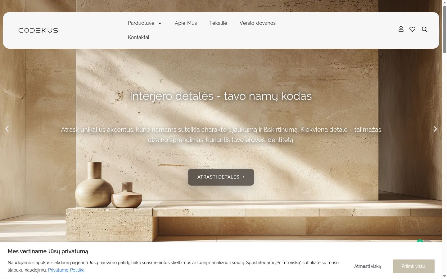 Screenshot del banner di consenso mostrato prima di qualsiasi interazione