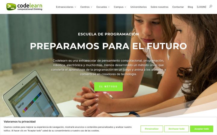 Screenshot of codelearn.es