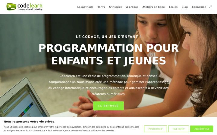 Screenshot of codelearn.fr