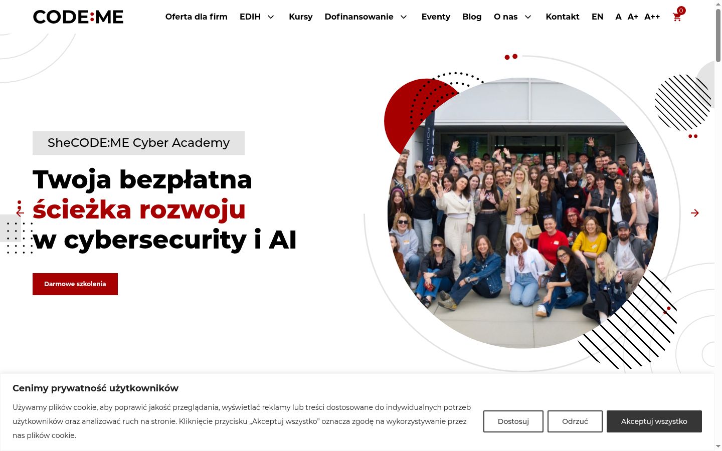 Snímek obrazovky baneru souhlasu zobrazeného před jakoukoli interakcí