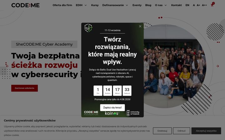 Snímek obrazovky codeme.pl