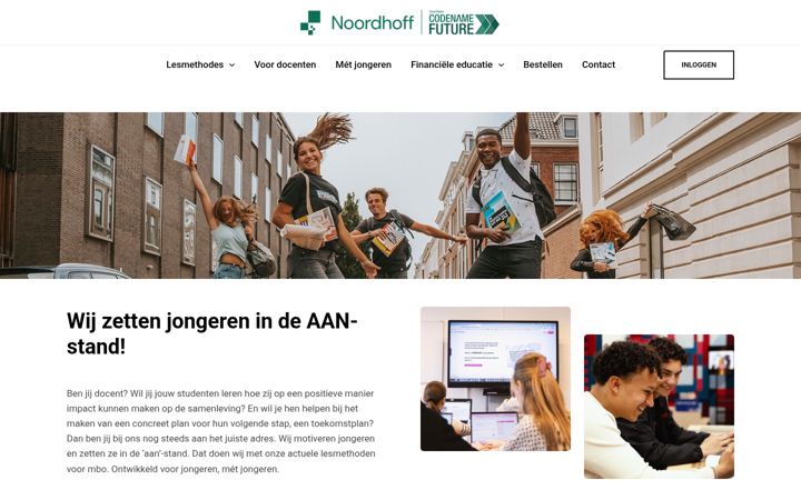 Screenshot of codenamefuture.nl