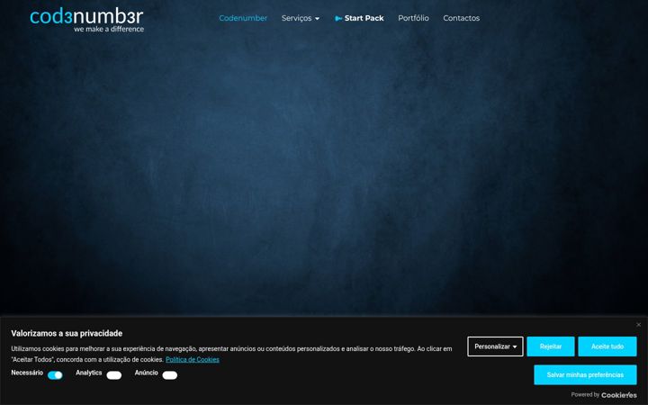 Screenshot of codenumber.pt
