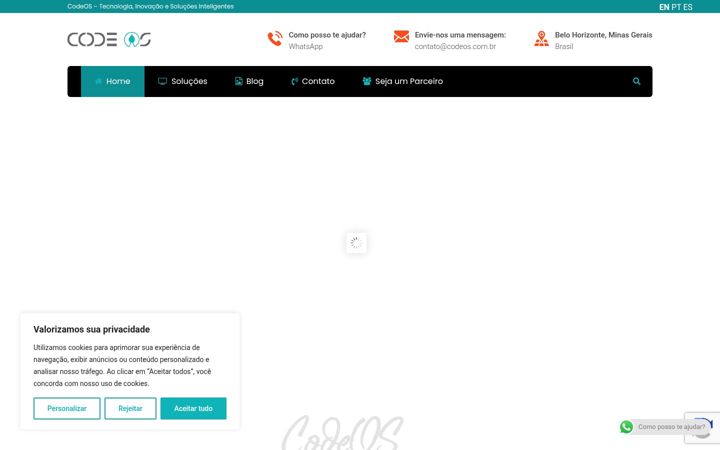 Posnetek zaslona codeos.com.br
