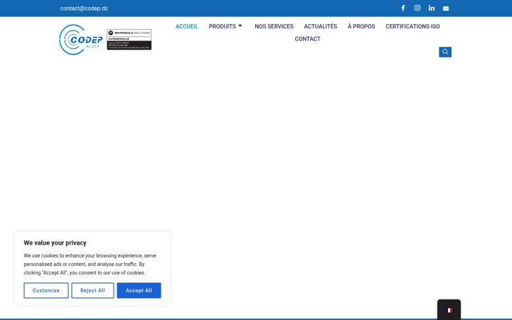 Screenshot of codep.dz