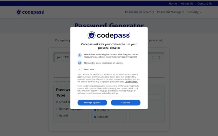 Screenshot of codepass.org