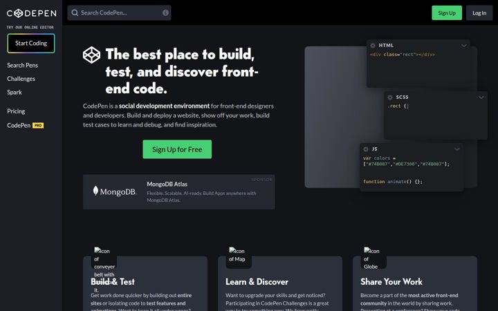 Snimka zaslona za codepen.io