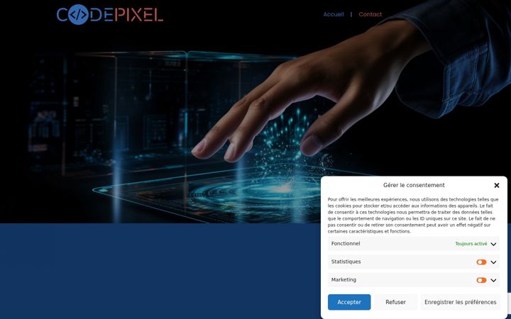 Screenshot of codepixel.be