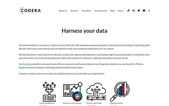 Screenshot van codera.co.za