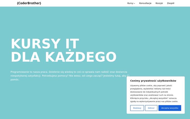 Snímek obrazovky coderbrother.pl