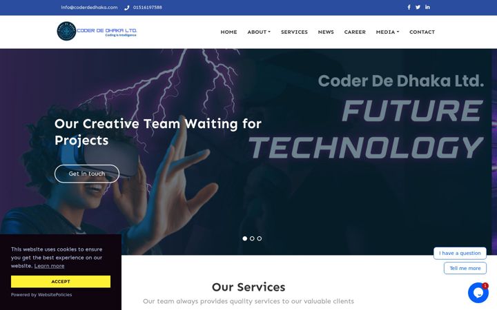 Screenshot of coderdedhaka.com