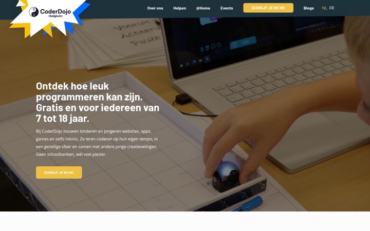 Screenshot of coderdojobelgium.be