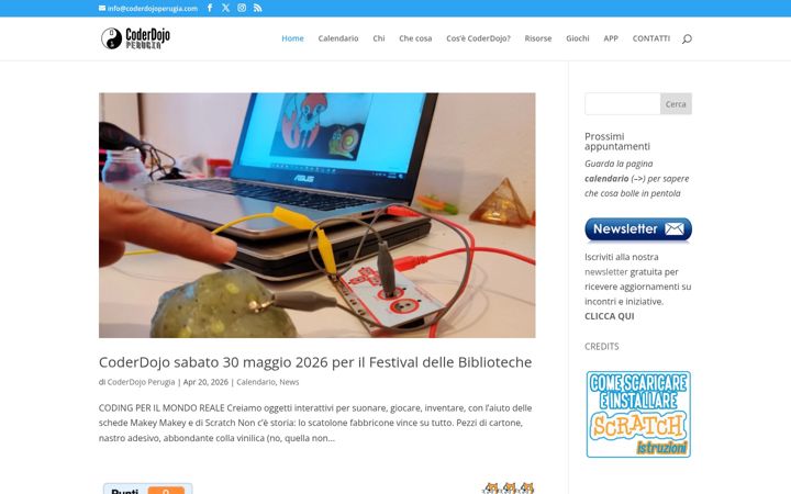 Screenshot of coderdojoperugia.com