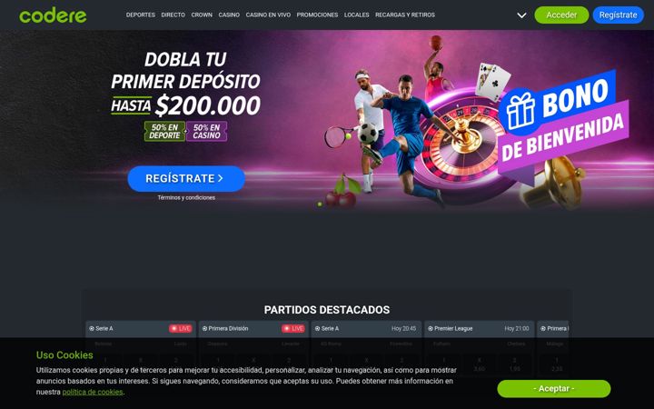 Capture d'écran de codere.com.co