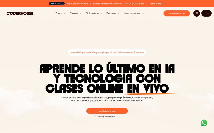 Screenshot of coderhouse.com