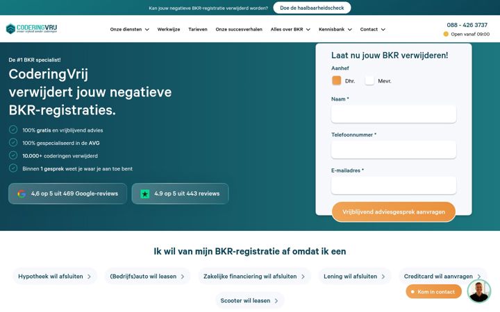 Screenshot of coderingvrij.nl