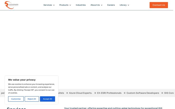 Screenshot of coderize.in