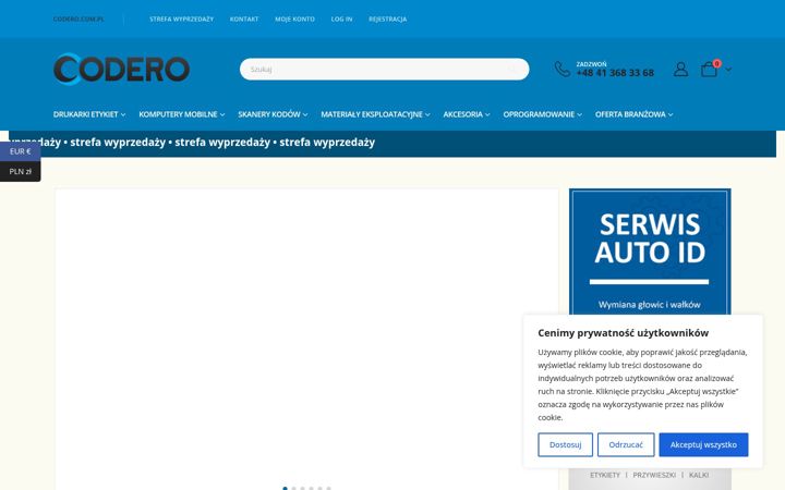 Snímek obrazovky codero.com.pl
