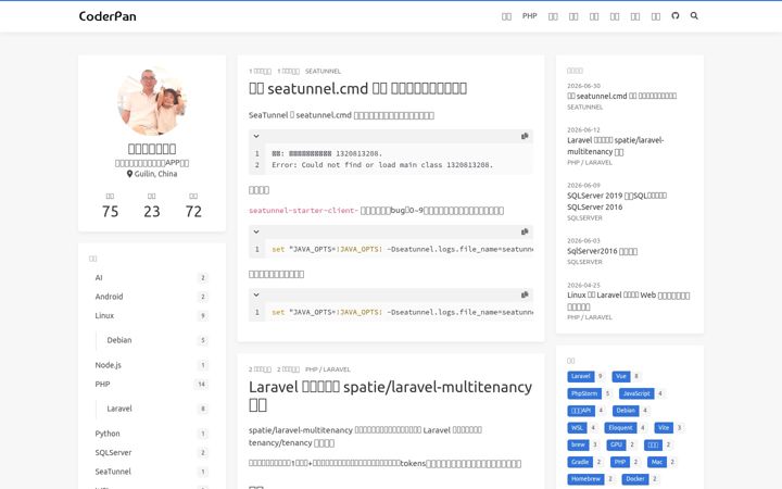Screenshot of coderpan.com
